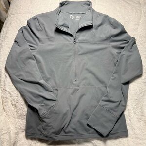 Women’s NWOT Ziya Active 1/2 Zip Gray Stretch Knit Pullover Sz XXL